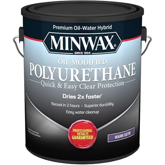 Minwax Water Based Oil-Modified Polyurethane Warm Satin Clear 1 Gallon