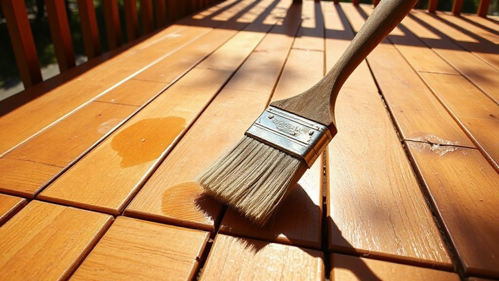apply stain using brush
