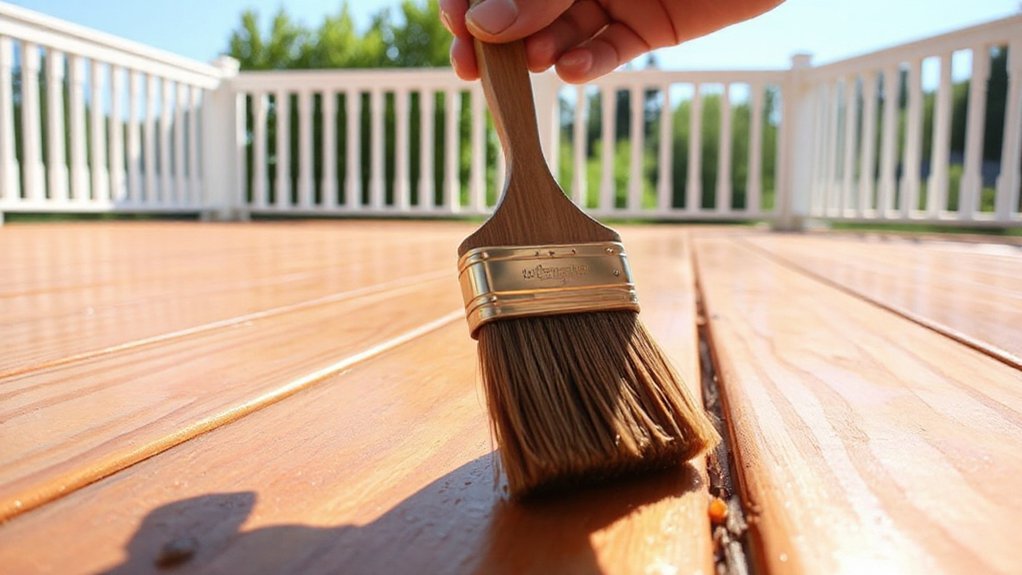 applying deck stain properly