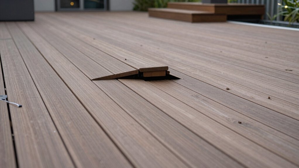 deck slope ensures proper drainage
