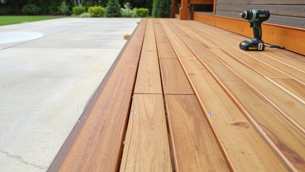 installing deck on concrete