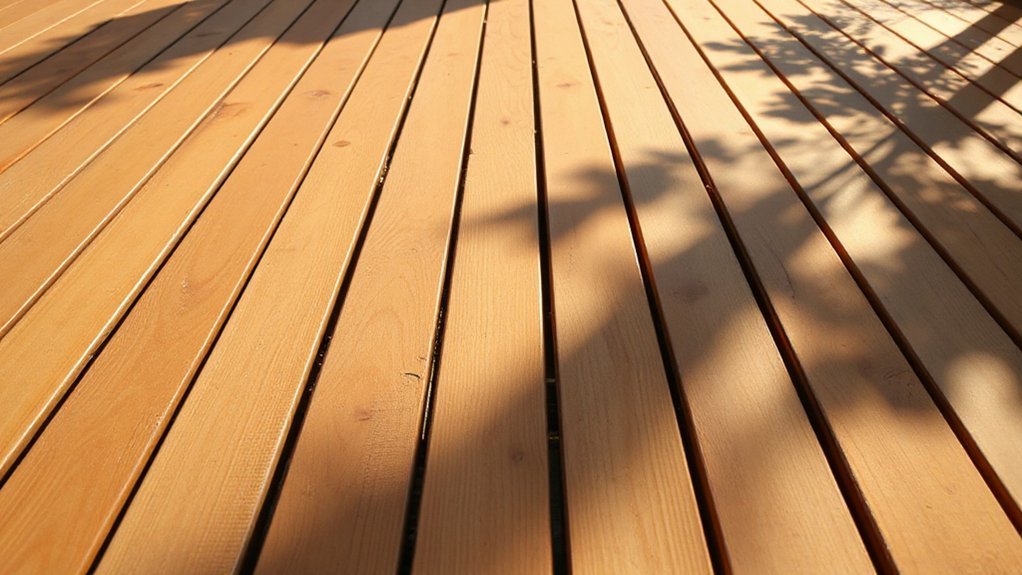 installing wooden deck planks