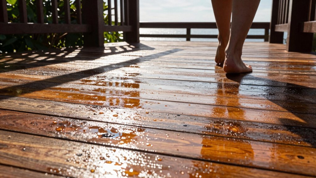 prevent slippery decking surfaces