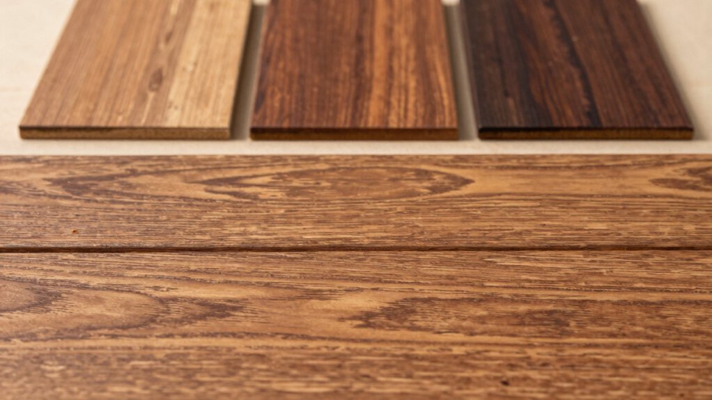test stain colors outdoors