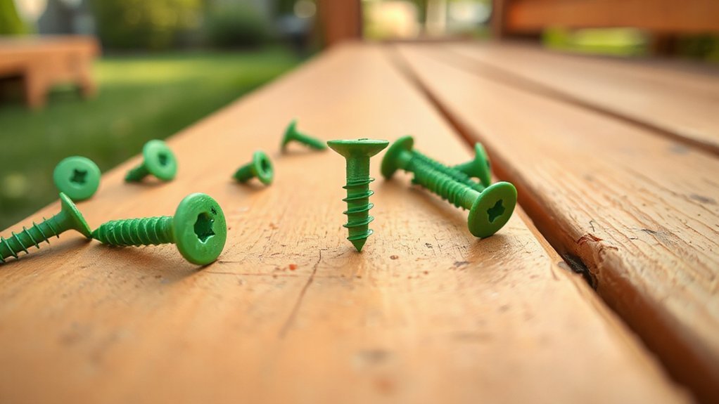 why decking screws are green